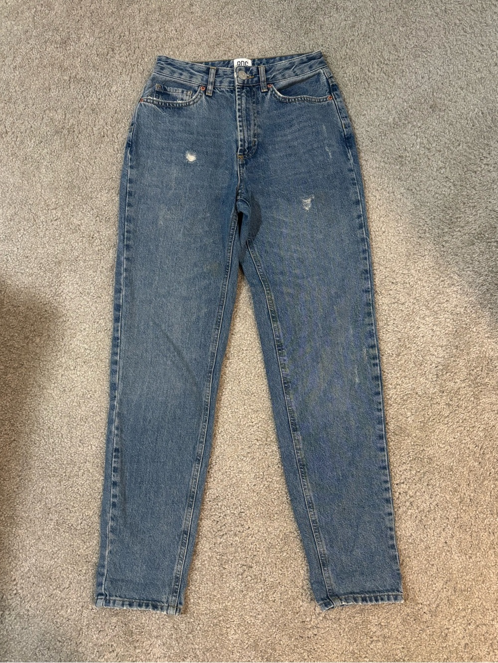 BDG Vintage High-Rise Straight Jeans in Medium Blue